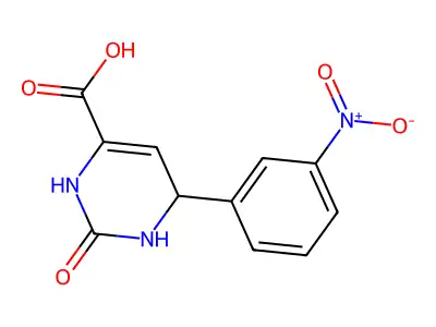 6-(3-Nitrophenyl)-2-oxo-1,2,3,6-tetrahydropyrimidine-4-carboxylic acid structure