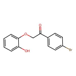 1-(4-Bromophenyl)-2-(2-hydroxyphenoxy)ethanone structure
