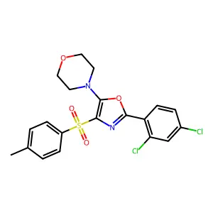 4-(2-(2,4-Dichlorophenyl)-4-tosyloxazol-5-yl)morpholine structure