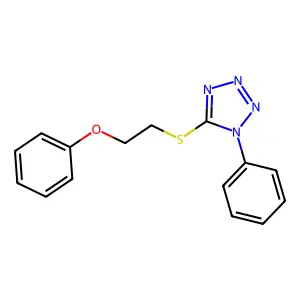 5-(2-Phenoxyethylsulfanyl)-1-phenyltetrazole structure