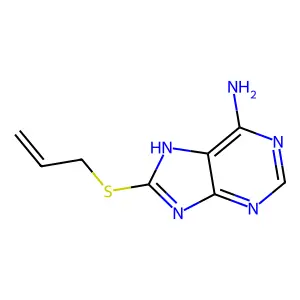 8-prop-2-enylsulfanyl-7H-purin-6-amine structure