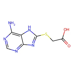 [(6-amino-9H-purin-8-yl)sulfanyl]acetic acid structure