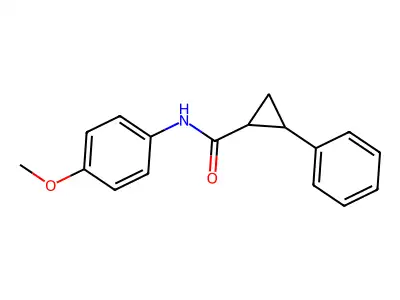 N-(4-methoxyphenyl)-2-phenylcyclopropanecarboxamide structure
