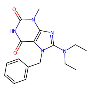7-Benzyl-8-(diethylamino)-3-methylpurine-2,6-dione structure