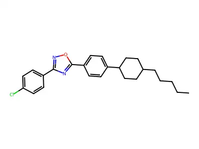 3-(4-Chlorophenyl)-5-[4-(4-pentylcyclohexyl)phenyl]-1,2,4-oxadiazole structure