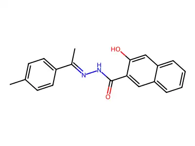 3-hydroxy-N'-[1-(4-methylphenyl)ethylidene]-2-naphthohydrazide structure
