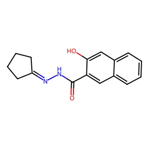 N'-cyclopentylidene-3-hydroxy-2-naphthohydrazide structure