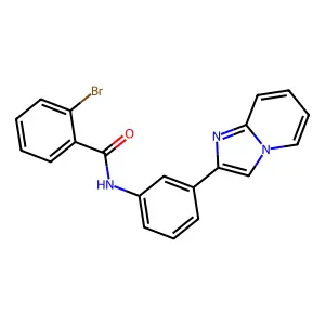 2-bromo-N-(3-imidazo[1,2-a]pyridin-2-ylphenyl)benzamide structure