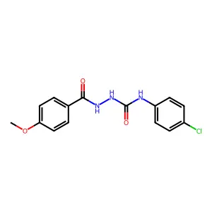 N-(4-chlorophenyl)-2-(4-methoxybenzoyl)hydrazinecarboxamide structure