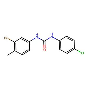 N-(3-bromo-4-methylphenyl)-N'-(4-chlorophenyl)urea structure