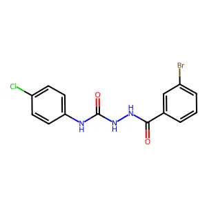 2-(3-bromobenzoyl)-N-(4-chlorophenyl)hydrazinecarboxamide structure