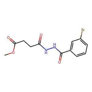 Methyl 4-[2-(3-bromobenzoyl)hydrazino]-4-oxobutanoate structure