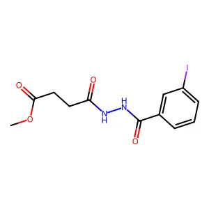 Methyl 4-[2-(3-iodobenzoyl)hydrazino]-4-oxobutanoate structure