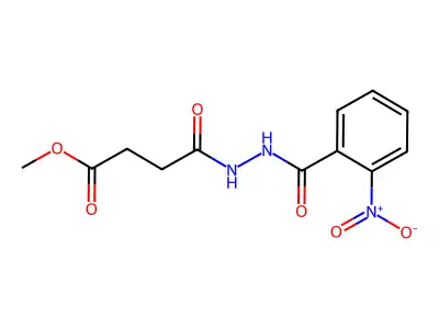 Methyl 4-{2-[(2-nitrophenyl)carbonyl]hydrazinyl}-4-oxobutanoate structure