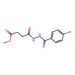 Methyl 4-[2-(4-bromobenzoyl)hydrazino]-4-oxobutanoate structure
