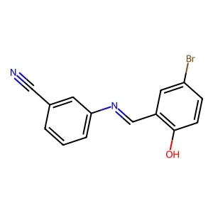 3-[(5-Bromo-2-hydroxybenzylidene)amino]benzonitrile structure