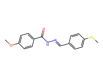4-methoxy-N-[(4-methylsulfanylphenyl)methylideneamino]benzamide structure