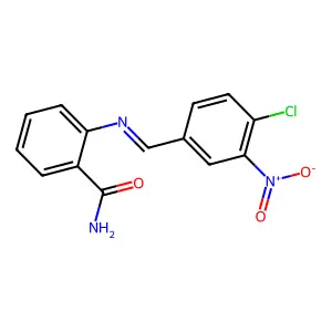 2-[(4-Chloro-3-nitrobenzylidene)amino]benzamide structure