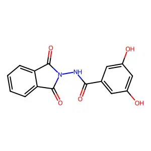 N-(1,3-dioxo-1,3-dihydro-2H-isoindol-2-yl)-3,5-dihydroxybenzamide structure