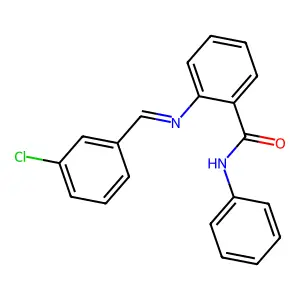 2-[(3-chlorobenzylidene)amino]-N-phenylbenzamide structure