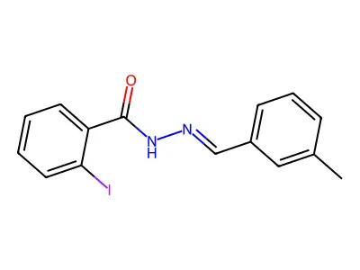 2-iodo-N'-(3-methylbenzylidene)benzohydrazide structure