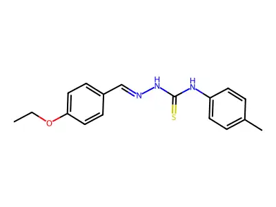 1-[(E)-(4-ethoxyphenyl)methylideneamino]-3-(4-methylphenyl)thiourea structure