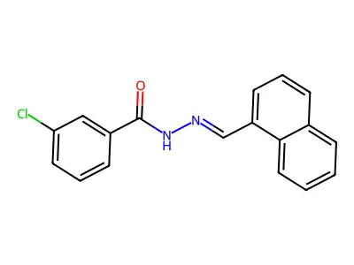 3-chloro-N'-(1-naphthylmethylene)benzohydrazide structure