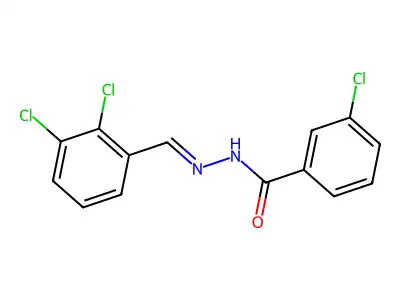 3-chloro-N'-(2,3-dichlorobenzylidene)benzohydrazide structure