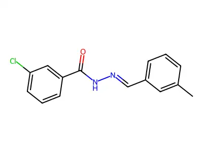 3-chloro-N-[(E)-(3-methylphenyl)methylideneamino]benzamide structure
