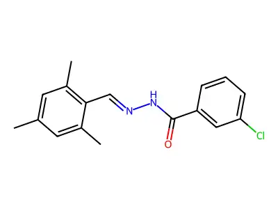 3-chloro-N'-(mesitylmethylene)benzohydrazide structure