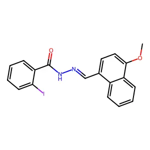 2-Iodobenzoic acid 2-[(4-methoxy-1-naphthalenyl)methylene]hydrazide structure