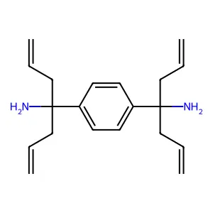 4-[4-(4-Aminohepta-1,6-dien-4-yl)phenyl]hepta-1,6-dien-4-amine structure