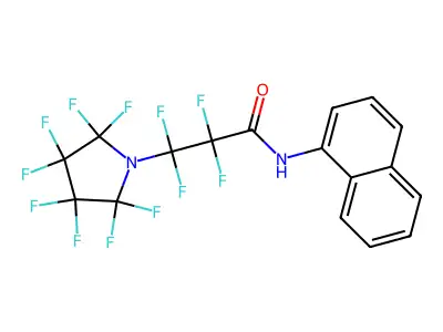 2,2,3,3-Tetrafluoro-N-(naphthalen-1-yl)-3-(octafluoropyrrolidin-1-yl)propanamide structure