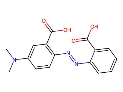 Benzoic acid, 2-[2-(2-carboxyphenyl)diazenyl]-5-(dimethylamino)- structure