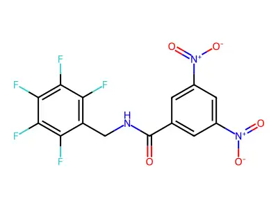 3,5-Dinitro-N-[(pentafluorophenyl)methyl]benzamide structure