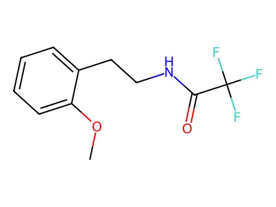 2,2,2-trifluoro-N-(2-methoxyphenethyl)acetamide structure