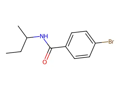 4-bromo-N-butan-2-ylbenzamide structure