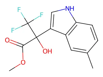 Methyl 3,3,3-trifluoro-2-hydroxy-2-(5-methyl-1H-indol-3-yl)propanoate structure