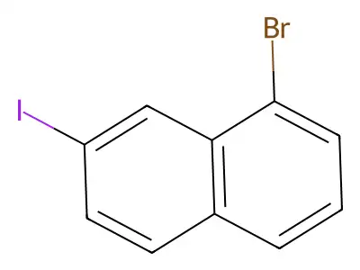 1-Bromo-7-iodonaphthalene structure