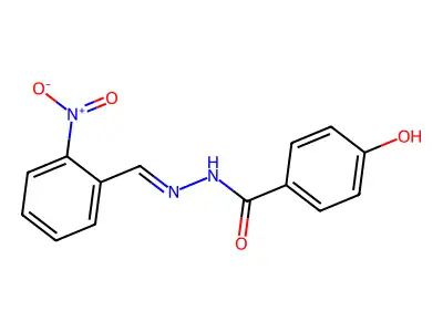 4-Hydroxy-N'-(2-nitrobenzylidene)benzohydrazide structure