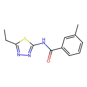 N-(5-ethyl-1,3,4-thiadiazol-2-yl)-3-methylbenzamide structure
