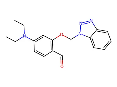 2-(1H-1,2,3-Benzotriazol-1-ylmethoxy)-4-(diethylamino)benzaldehyde structure