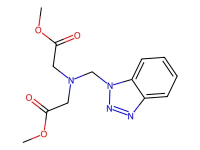 methyl 2-{[(1H-1,2,3-benzotriazol-1-yl)methyl](2-methoxy-2-oxoethyl)amino}acetate structure