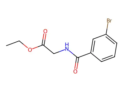 Ethyl 2-(3-bromobenzamido)acetate structure