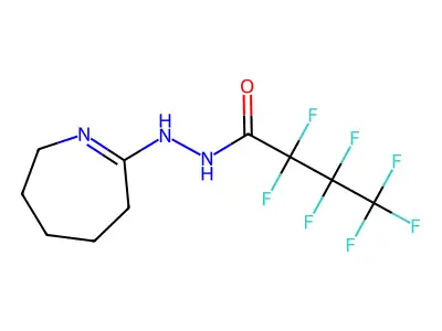 2,2,3,3,4,4,4-heptafluoro-N'-(3,4,5,6-tetrahydro-2H-azepin-7-yl)butanehydrazide structure