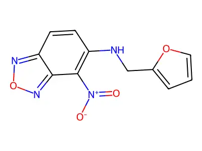 N-(furan-2-ylmethyl)-4-nitro-2,1,3-benzoxadiazol-5-amine structure