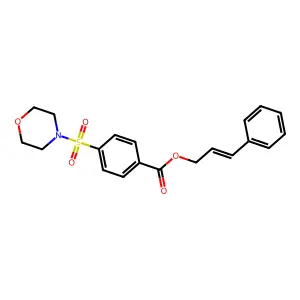(2E)-3-phenylprop-2-en-1-yl 4-(morpholin-4-ylsulfonyl)benzoate structure