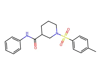 1-(4-methylbenzenesulfonyl)-N-phenylpiperidine-3-carboxamide structure