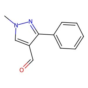 1-methyl-3-phenyl-1H-pyrazole-4-carbaldehyde structure