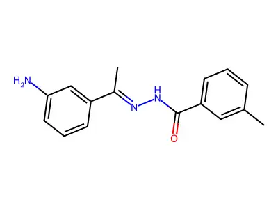 N-[1-(3-aminophenyl)ethylideneamino]-3-methylbenzamide structure